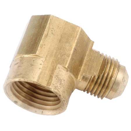 Anderson Metals Anderson Metals 1/4 in. Flare Elbow in. X 1/4 in. D FIP Brass 90 Degree Elbow 754050-0404AH